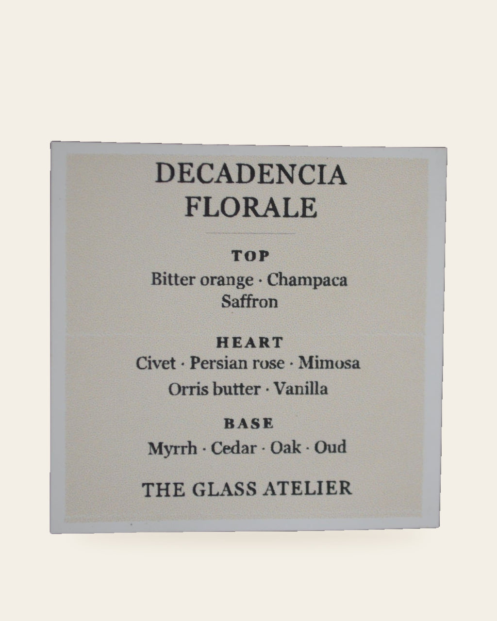 Decadencia Florale notas olfativas