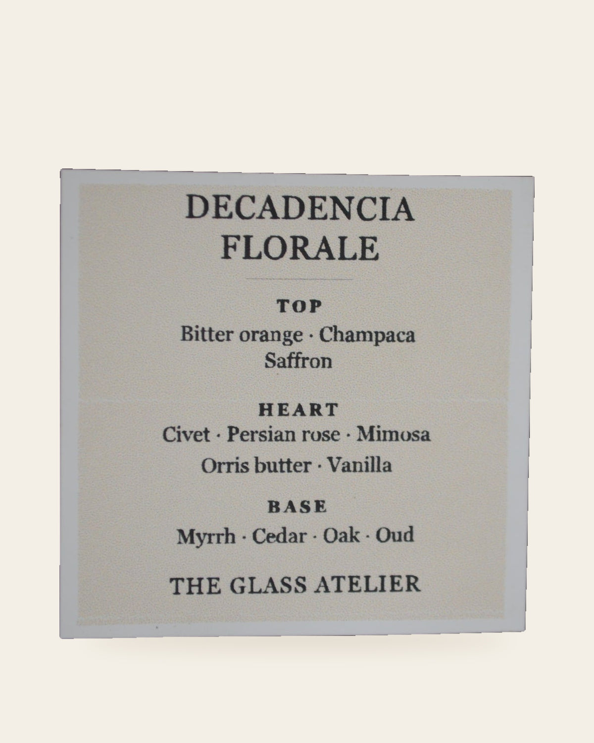 Decadencia Florale notas olfativas