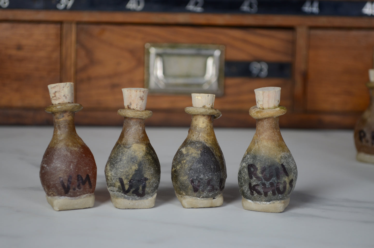 Colección de Vetiver en botella de piel, 12gr×4 botellas